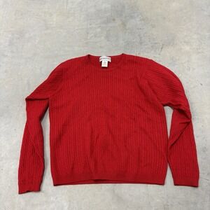 Pendleton Red Cable Knit Sweater Long Sleeve Womens‎ Size Medium
